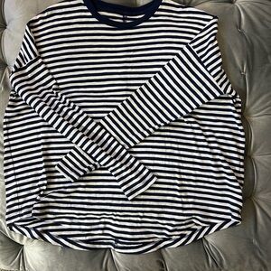 Aerie Navy and White Striped Long Sleeve Tee